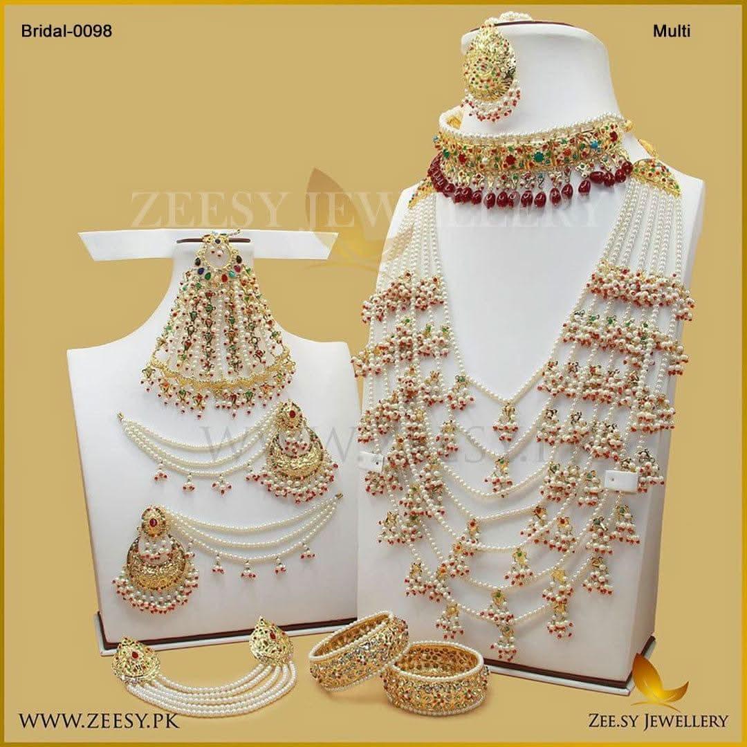Bridal-0098 Multi Bridal Set - Zeesy Jewellery Pakistan | Premium Artificial & Imitation Jewellery