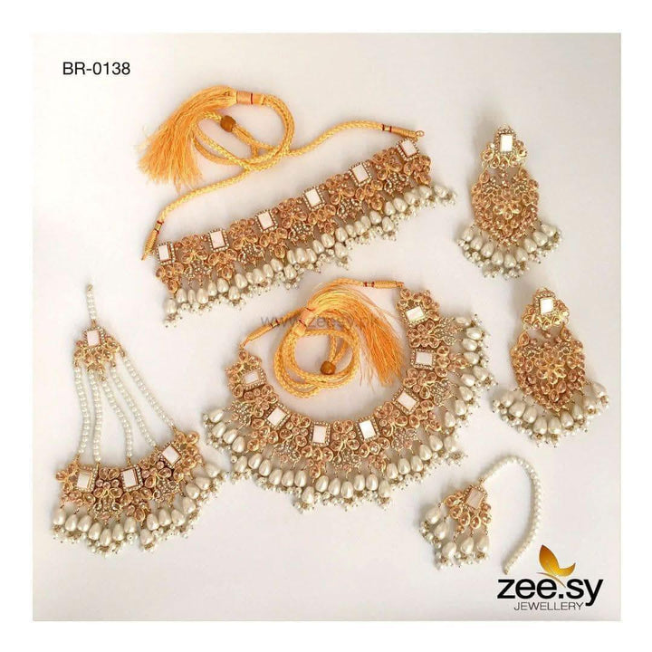 Iris Bridal-0138 Full Pearl Bridal Set - Zeesy Jewellery Pakistan | Premium Artificial & Imitation Jewellery