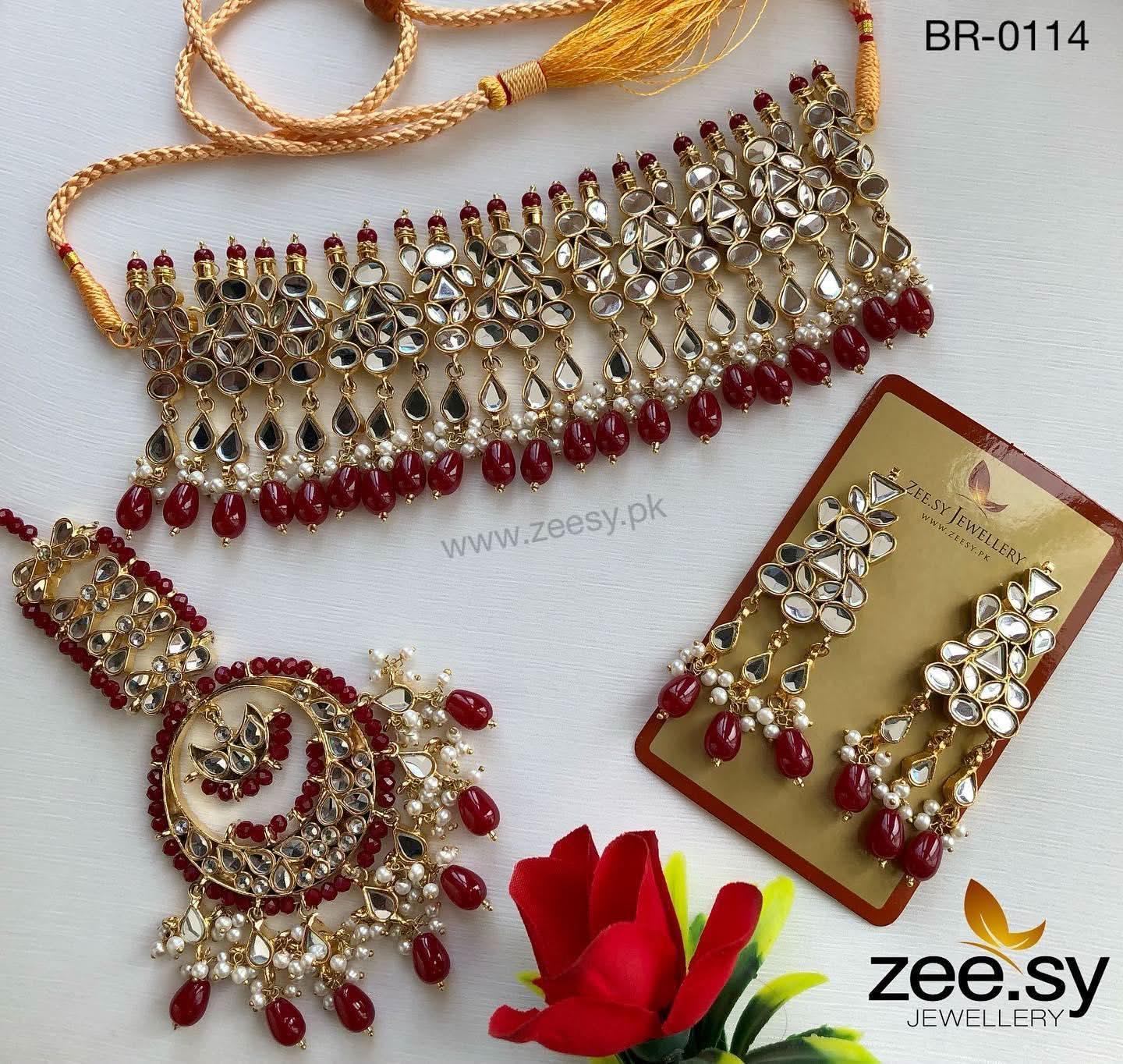 Farshi Bridal-0114 Bridal Set - Zeesy Jewellery Pakistan | Premium Artificial & Imitation Jewellery