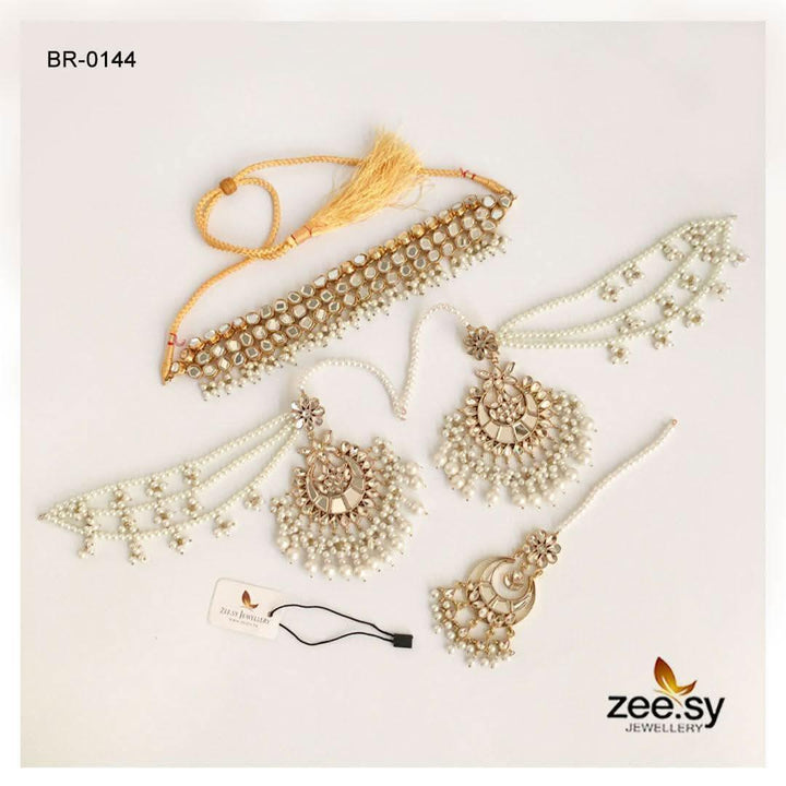 KUNDAN BRIDAL-0144 Bridal Set - Zeesy Jewellery Pakistan | Premium Artificial & Imitation Jewellery