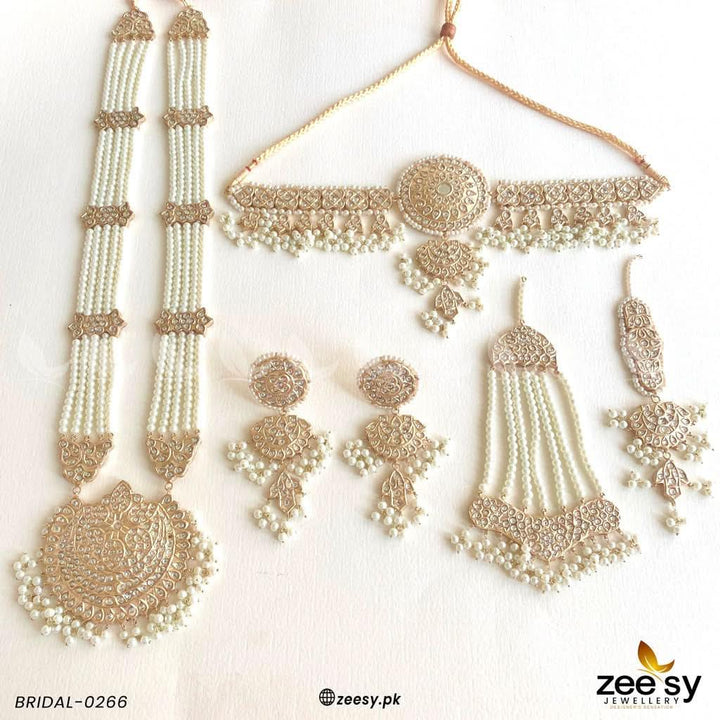 Regal Pearl Jhoomar Bridal Set Bridal Set - Zeesy Jewellery Pakistan | Premium Artificial & Imitation Jewellery