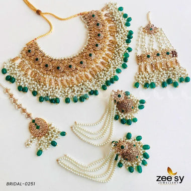 BRIDAL-0251 Green Bridal Set - Zeesy Jewellery Pakistan | Premium Artificial & Imitation Jewellery
