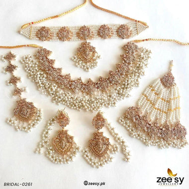 BRIDAL-0261 Pearl Bridal Set - Zeesy Jewellery Pakistan | Premium Artificial & Imitation Jewellery