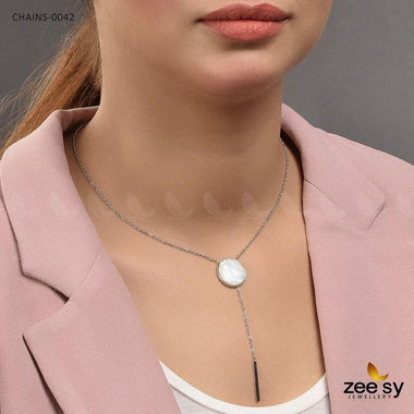 Chains - 0042 Silver White chains - Zeesy Jewellery Pakistan | Premium Artificial & Imitation Jewellery