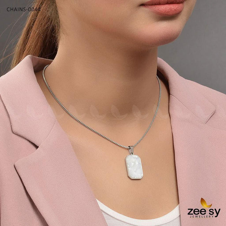 Chains - 0044 Silver White chains - Zeesy Jewellery Pakistan | Premium Artificial & Imitation Jewellery