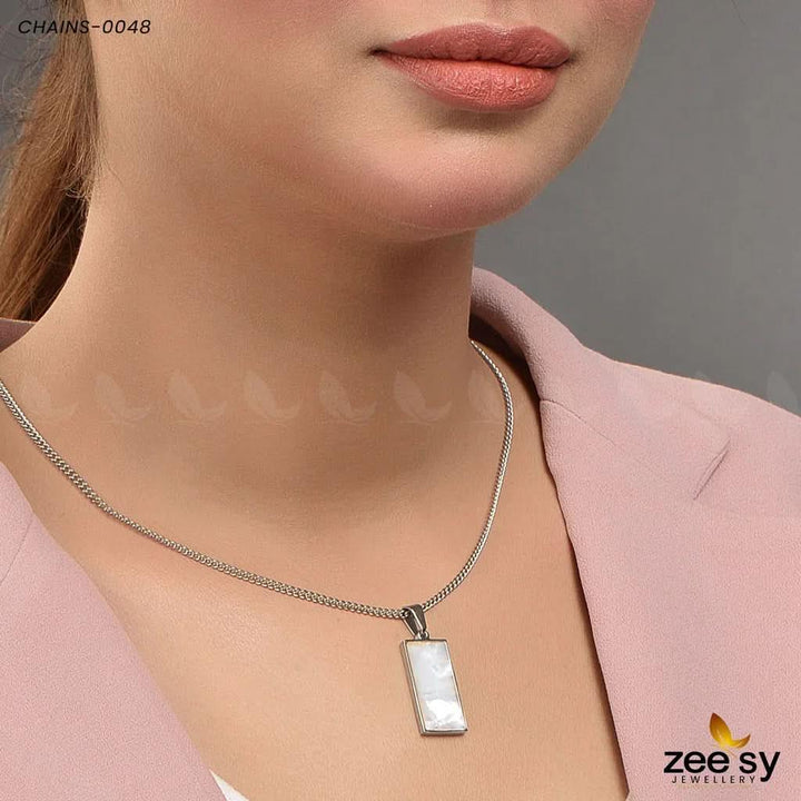 Chains - 0048 Silver White chains - Zeesy Jewellery Pakistan | Premium Artificial & Imitation Jewellery