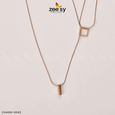 Chains - 0043 Golden chains - Zeesy Jewellery Pakistan | Premium Artificial & Imitation Jewellery