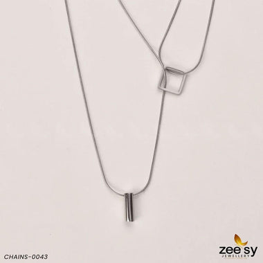 Chains - 0043 Silver chains - Zeesy Jewellery Pakistan | Premium Artificial & Imitation Jewellery