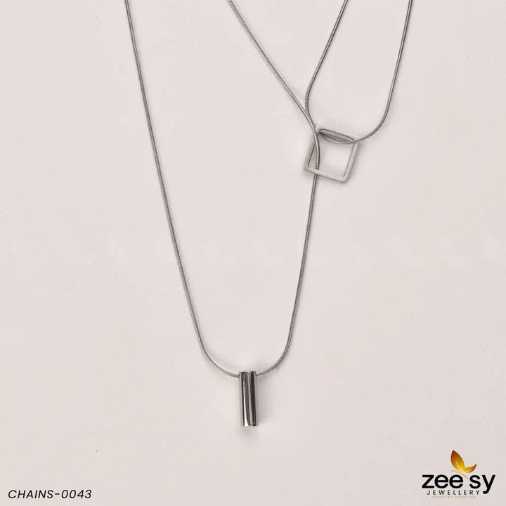 Chains - 0043 Silver chains - Zeesy Jewellery Pakistan | Premium Artificial & Imitation Jewellery