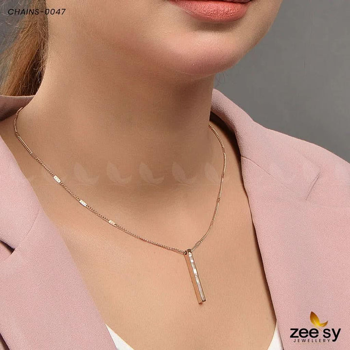 Chains-0047 Golden White chains - Zeesy Jewellery Pakistan | Premium Artificial & Imitation Jewellery