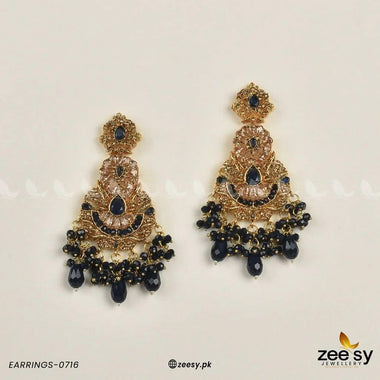 EARRINGS-0716 Blue Earrings - Zeesy Jewellery Pakistan | Premium Artificial & Imitation Jewellery