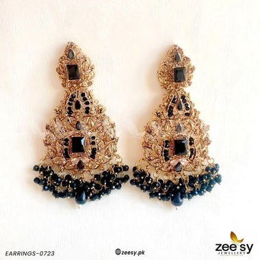 EARRINGS-0723 Black Earrings - Zeesy Jewellery Pakistan | Premium Artificial & Imitation Jewellery