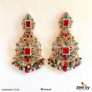 EARRINGS-0723 Multi Earrings - Zeesy Jewellery Pakistan | Premium Artificial & Imitation Jewellery