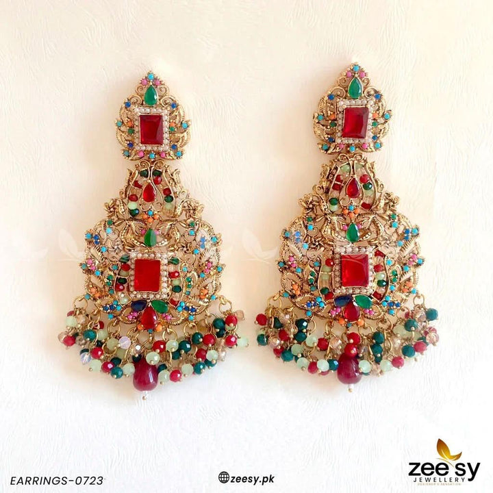 EARRINGS-0723 Multi Earrings - Zeesy Jewellery Pakistan | Premium Artificial & Imitation Jewellery