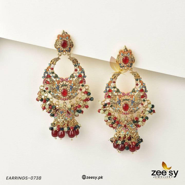EARRINGS-0738 Multi Earrings - Zeesy Jewellery Pakistan | Premium Artificial & Imitation Jewellery