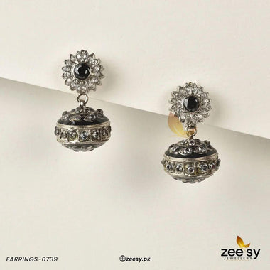 EARRINGS-0739 Black Earrings - Zeesy Jewellery Pakistan | Premium Artificial & Imitation Jewellery