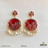 EARRINGS-0767 Red Earrings - Zeesy Jewellery Pakistan | Premium Artificial & Imitation Jewellery