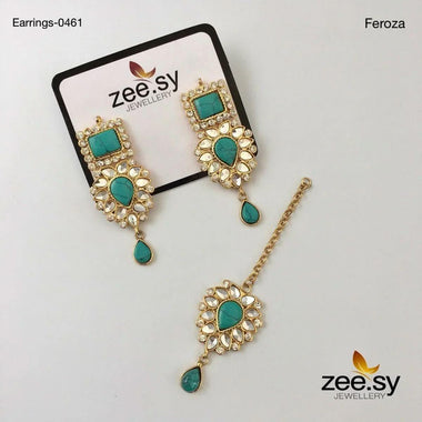 EARRINGS-0461 feroza Earrings - Zeesy Jewellery Pakistan | Premium Artificial & Imitation Jewellery
