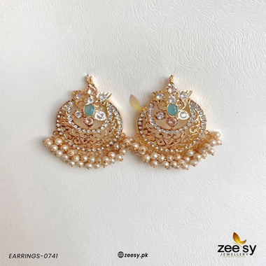 Exclusive Sheesh Gul Stud Earrings Feroza Earrings - Zeesy Jewellery Pakistan | Premium Artificial & Imitation Jewellery