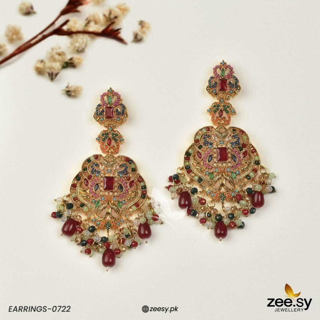 EARRINGS-0722 Multi Earrings - Zeesy Jewellery Pakistan | Premium Artificial & Imitation Jewellery