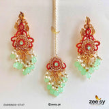 EARRINGS-0747 Green Earrings - Zeesy Jewellery Pakistan | Premium Artificial & Imitation Jewellery