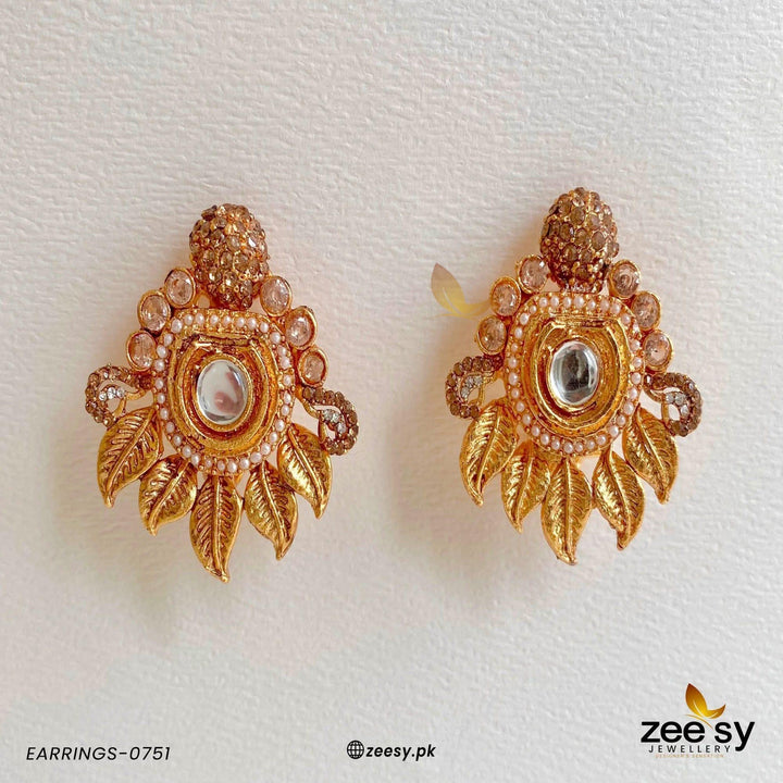 EARRINGS-0751 Pearl Earrings - Zeesy Jewellery Pakistan | Premium Artificial & Imitation Jewellery
