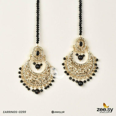 EARRINGS-0299 Black Earrings - Zeesy Jewellery Pakistan | Premium Artificial & Imitation Jewellery