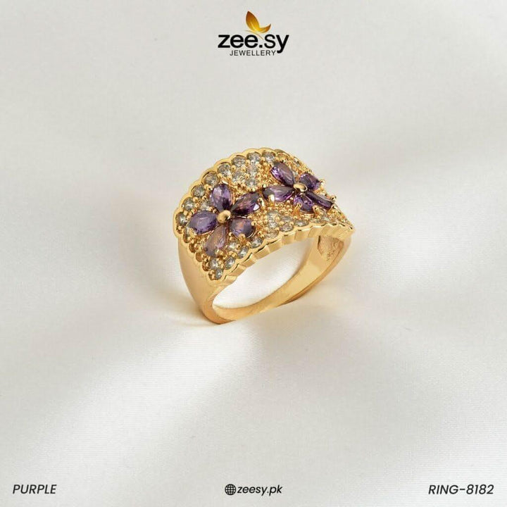 RING-8182 Purple Finger Ring - Zeesy Jewellery Pakistan | Premium Artificial & Imitation Jewellery