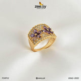 RING-8182 Purple Finger Ring - Zeesy Jewellery Pakistan