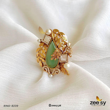 RING-8239 Green Finger Ring - Zeesy Jewellery Pakistan | Premium Artificial & Imitation Jewellery