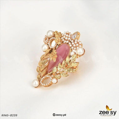 RING-8239 Pink Finger Ring - Zeesy Jewellery Pakistan | Premium Artificial & Imitation Jewellery