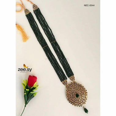 MAHNOOR MALLA NECKLACE-0544 Green Malla Necklace - Zeesy Jewellery Pakistan | Premium Artificial & Imitation Jewellery