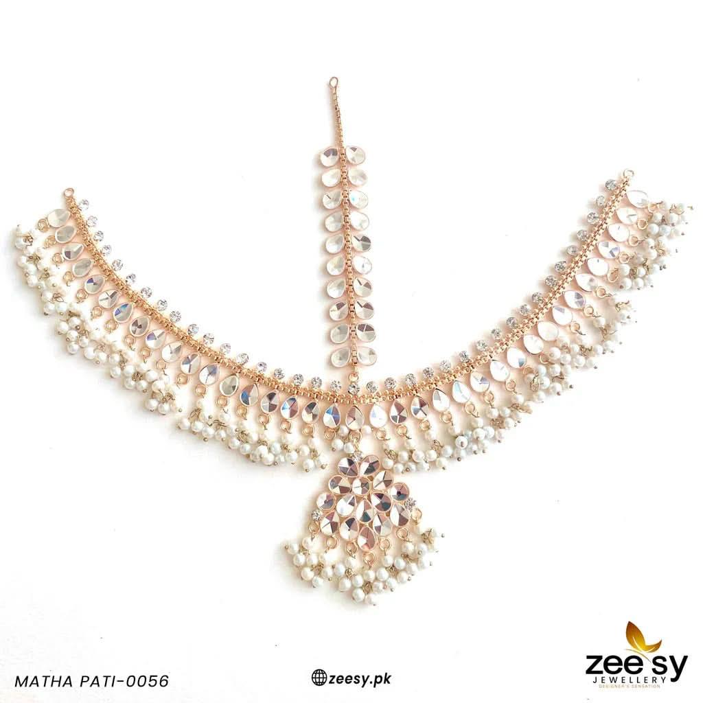 MATHA PATI-0056 Golden MATHA PATI - Zeesy Jewellery Pakistan | Premium Artificial & Imitation Jewellery