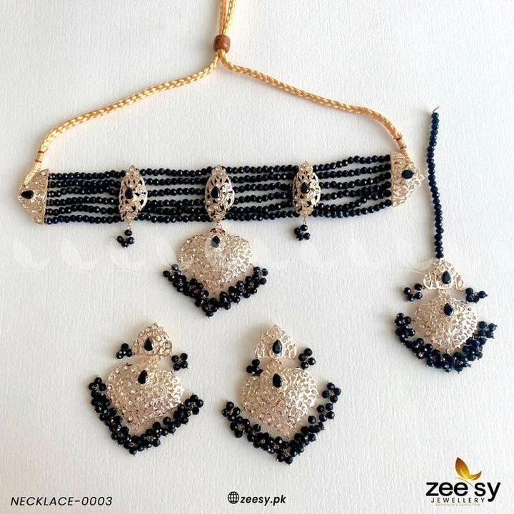 NECKLACE-0003 Black Necklace Sets - Zeesy Jewellery Pakistan | Premium Artificial & Imitation Jewellery