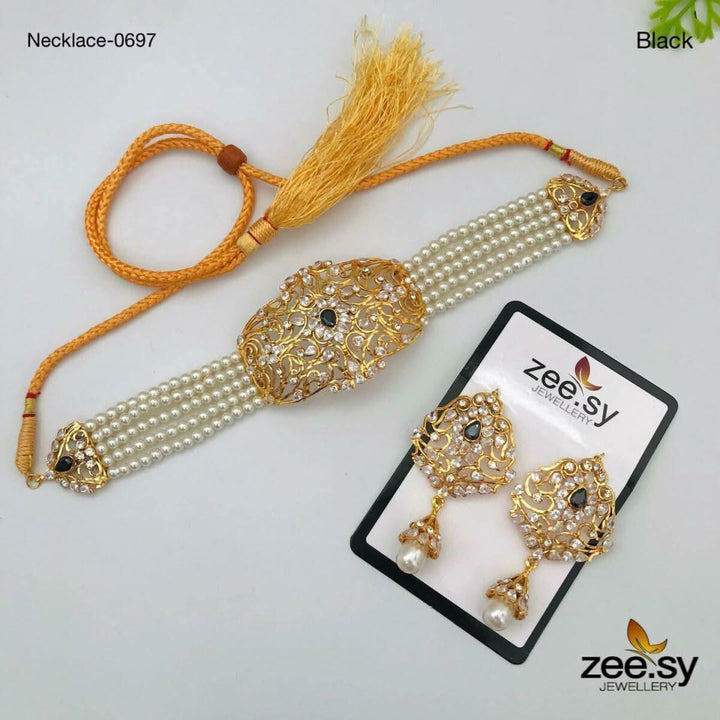 NECKLACE-0697 Black Necklace Sets - Zeesy Jewellery Pakistan | Premium Artificial & Imitation Jewellery