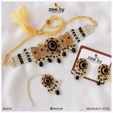 NECKLACE-0732 Black Necklace Sets - Zeesy Jewellery Pakistan | Premium Artificial & Imitation Jewellery