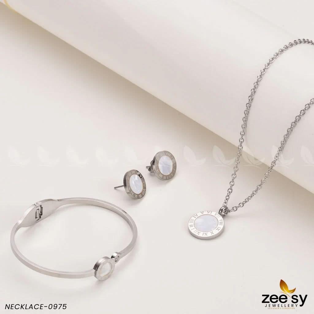 NECKLACE-0975 White Necklace Sets - Zeesy Jewellery Pakistan | Premium Artificial & Imitation Jewellery
