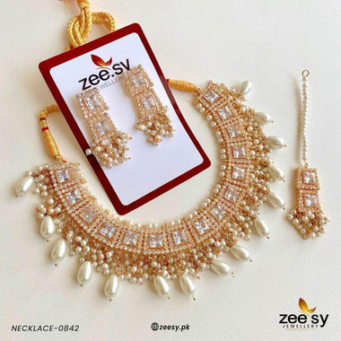 NECKLACE-0842 Pearl Necklace Sets - Zeesy Jewellery Pakistan | Premium Artificial & Imitation Jewellery