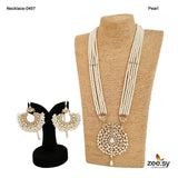 LOTUS NECKLACE-0497 - Zeesy.pk