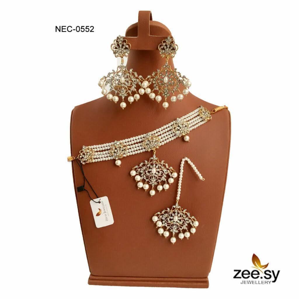 CRYSTAL NECKLACE-0552 - Zeesy.pk