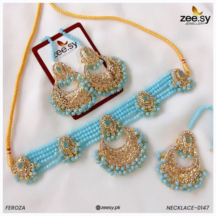 NECKLACE-0147 Feroza Necklace Sets - Zeesy Jewellery Pakistan | Premium Artificial & Imitation Jewellery