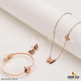 NECKLACE-0974 Golden Necklace Sets - Zeesy Jewellery Pakistan | Premium Artificial & Imitation Jewellery