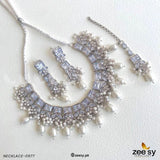 NECKLACE-0977 White Necklace Sets - Zeesy Jewellery Pakistan | Premium Artificial & Imitation Jewellery