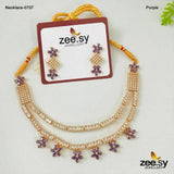 PARTY WEAR NECKLACE-0707 - Zeesy.pk