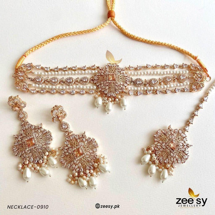NECKLACE-0910 Pearl Necklace Sets - Zeesy Jewellery Pakistan | Premium Artificial & Imitation Jewellery