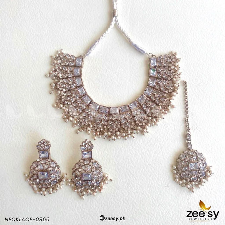 Imperial Heirloom Luxe Bridal Set Pearl Necklace Sets - Zeesy Jewellery Pakistan | Premium Artificial & Imitation Jewellery
