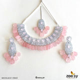 NECKLACE-0943 Mint Pink Necklace Sets - Zeesy Jewellery Pakistan | Premium Artificial & Imitation Jewellery
