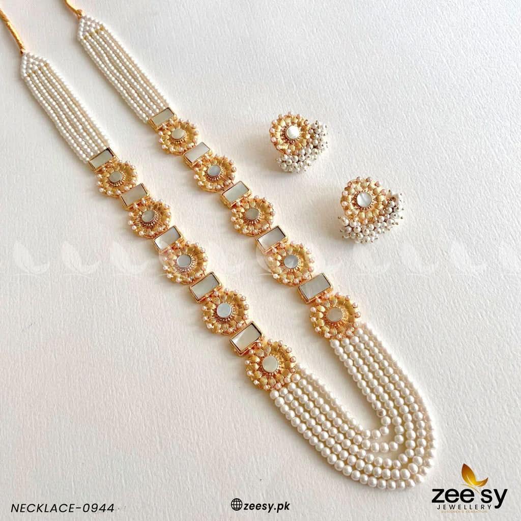 MALLA NECKLACE-0944 Pearl Necklace Sets - Zeesy Jewellery Pakistan | Premium Artificial & Imitation Jewellery