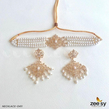 NECKLACE-0411 Pearl Necklace Sets - Zeesy Jewellery Pakistan | Premium Artificial & Imitation Jewellery