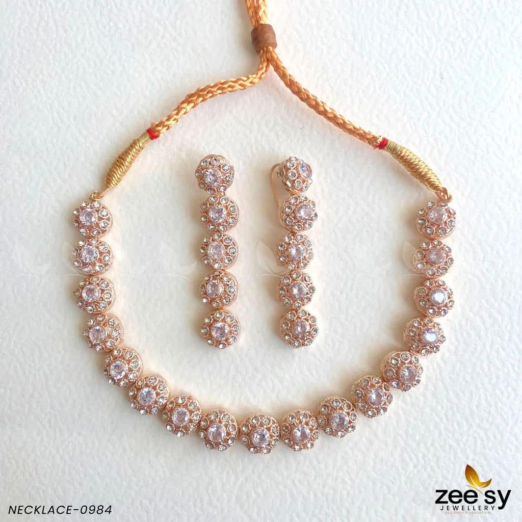 NECKLACE-0985 White Necklace Sets - Zeesy Jewellery Pakistan